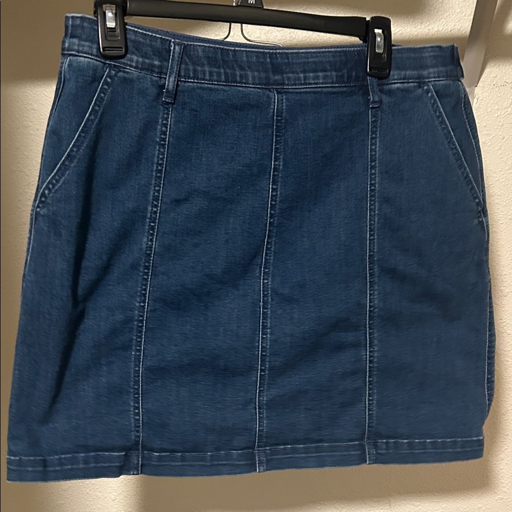 Briggs New York Dark Blue Denim Panel Mini Skort